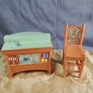 Fisher-Price Loving Family Dollhouse Furniture Sink Microwave Chair